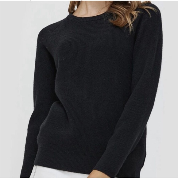 NWT! Brand new Liny Xin crewneck black 100% merino wool sweater - Picture 5 of 5